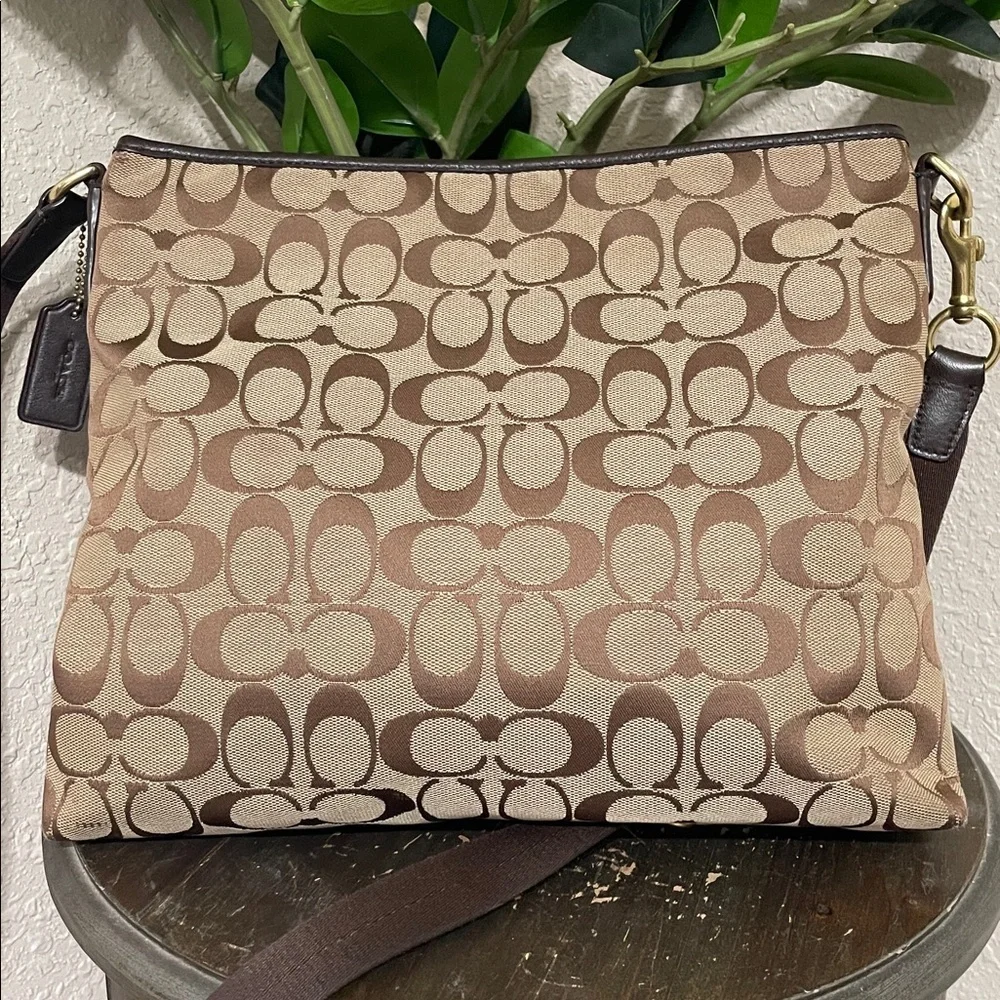 Coach Brown and Teal Crossbody Bag - Picture 6 of 12